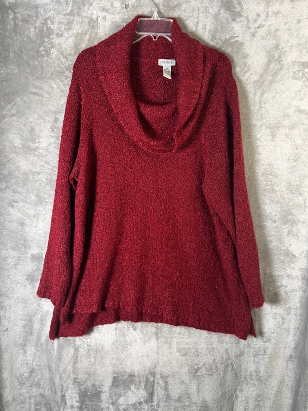 Catherines Deep Red Cowl Neck Sweater